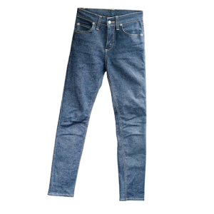 Men's Jeans: "Slim-fit blue denim jeans.