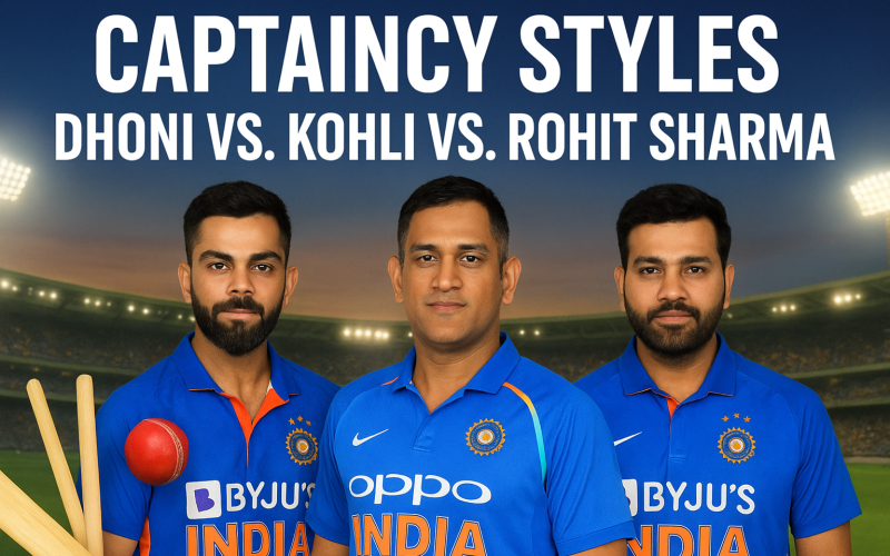 Captaincy Styles: Dhoni vs. Kohli vs. Rohit Sharma